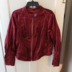 Torrid Red Velvet Jacket Size 0.